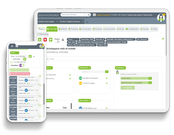 logiciel gestion administrative formation